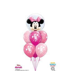 Bukiet 604 Disney Minnie Mouse Pink Bubble Bouquet Qualatex #27568 18685-6